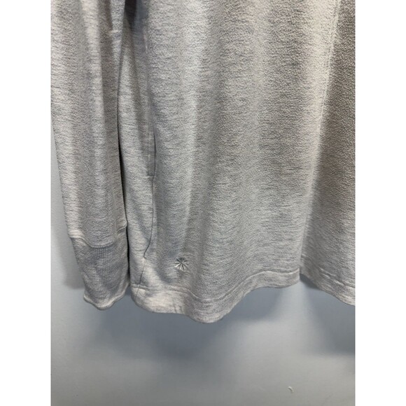 Athleta Women's Cardigan Sweater Small Gray Pranayama Wrap Thumb Holes Modal Gym - Picture 11 of 13